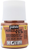 Pebeo porcelaine koperrose - flacon 45 ml.