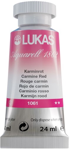 lukas aquarel karmijn rood - tube 24 ml-2