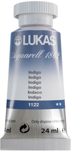 lukas aquarel indigo - tube 24 ml-2