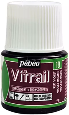 Pebeo vitrail glasverf roodviolet - flacon 45 ml.