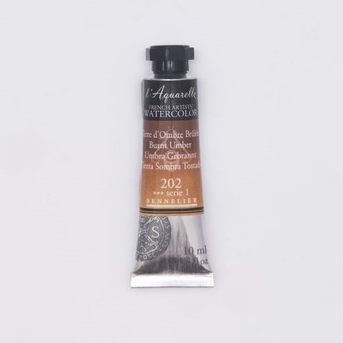 Sennelier aquarelverf - gebr.omber - Tube 10 ml.