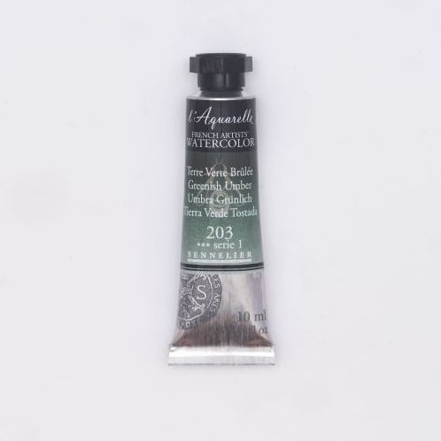 Sennelier aquarelverf - omber groenachtig - Tube 10 ml.