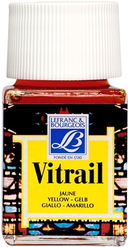 Lefranc vitrail glasverf geel - flacon 50 ml.