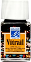 Lefranc vitrail glasverf geel oranje - flacon 50 ml.