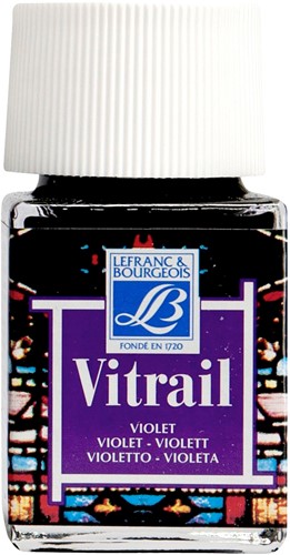 Lefranc vitrail glasverf violet - flacon 50 ml.