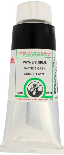 oudt hollandse olieverf payne's grijs - tube 125 ml