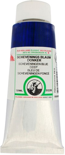 oudt hollandse olieverf scheveningsblauw donker - tube 125 ml