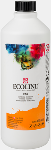 Ecoline - lichtoranje - flacon 490 ml