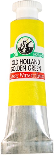 oudt hollandse aquarelverf old holland green gold - tube 6 ml