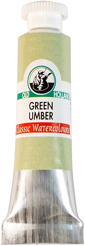 oudt hollandse aquarelverf green umber - tube 6 ml