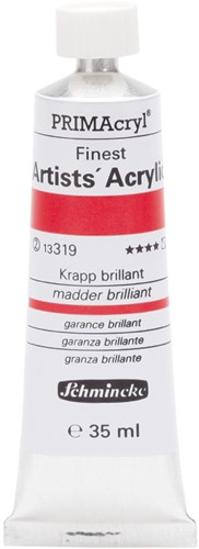 schmincke primacryl kraplakrood briljant - tube 35 ml.