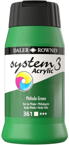 System 3 acryl phtalogroen - flacon 500 ml