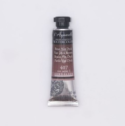 Sennelier aquarelverf - van dijckbruin - Tube 10 ml.