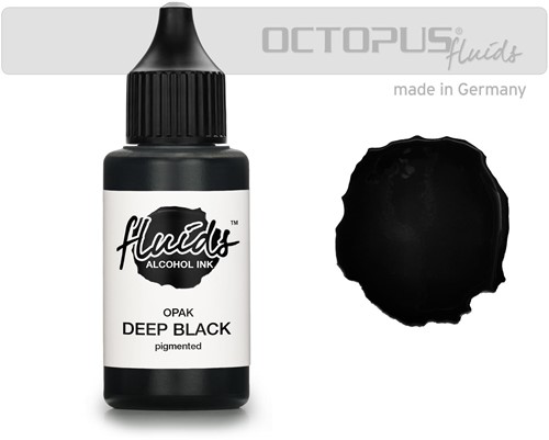 Octopus alcohol inkt deep black - flacon 30 ml.