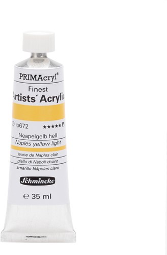 schmincke primacryl napelsgeel licht - tube 35 ml.