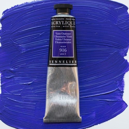 sennelier acryl ultramarijn violet - tube 60 ml.