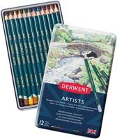 Derwent Artists metalen doos 12 stuks