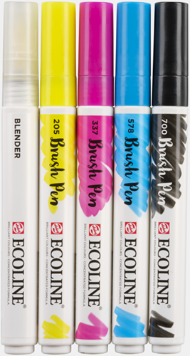 Ecoline brushpen set 5 stuks - per stuk