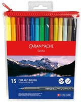 Caran d'ache Fibralo brushpen set 15 stuks