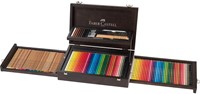 Faber-Castell Art&Graphic kleurpoltoden en accessoires 125 stuks in houten kist