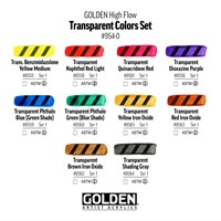 Golden high flow acrylics assortiment 10 transparante kleuren-2