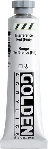 Golden interference acryl rood fijn - tube 60 ml.