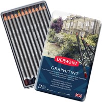 Derwent Graphitint metalen doos 12 kleuren