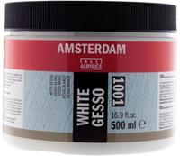 Amsterdam gesso primer wit - pot 500 ml.