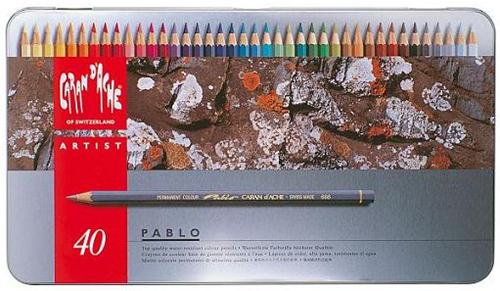 Caran d'Ache Pablo kleurpotloden metalen doos 40 stuks