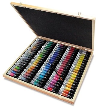 Sennelier L'aquarelle extra fijne aquarelverf houten koffer 98 x 10 ml